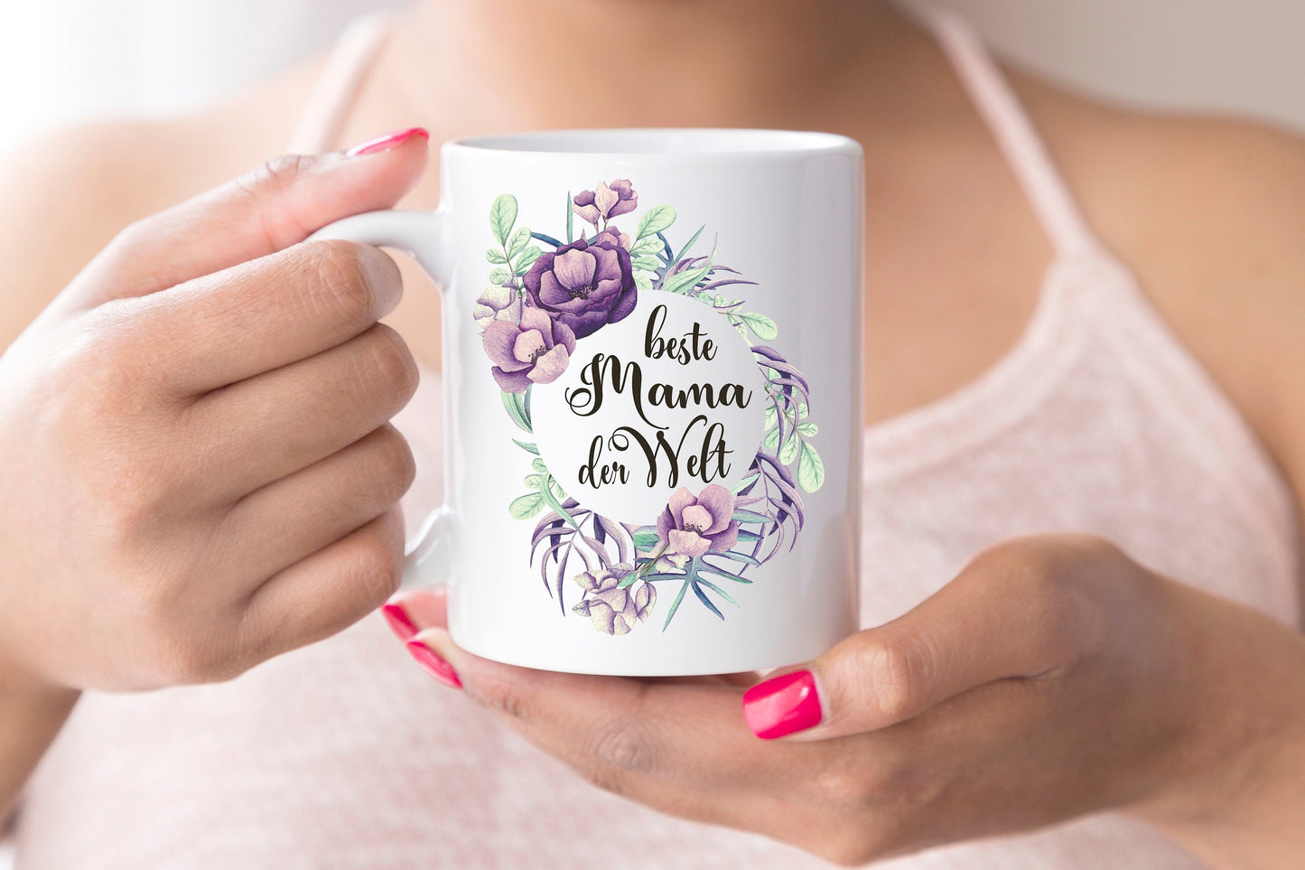 Hermsheide Kaffeetasse "Beste Mama der Welt , Geschenk für Mama und Mutter, Geschenkidee zum Muttertag, Für die weltbesten Mütter