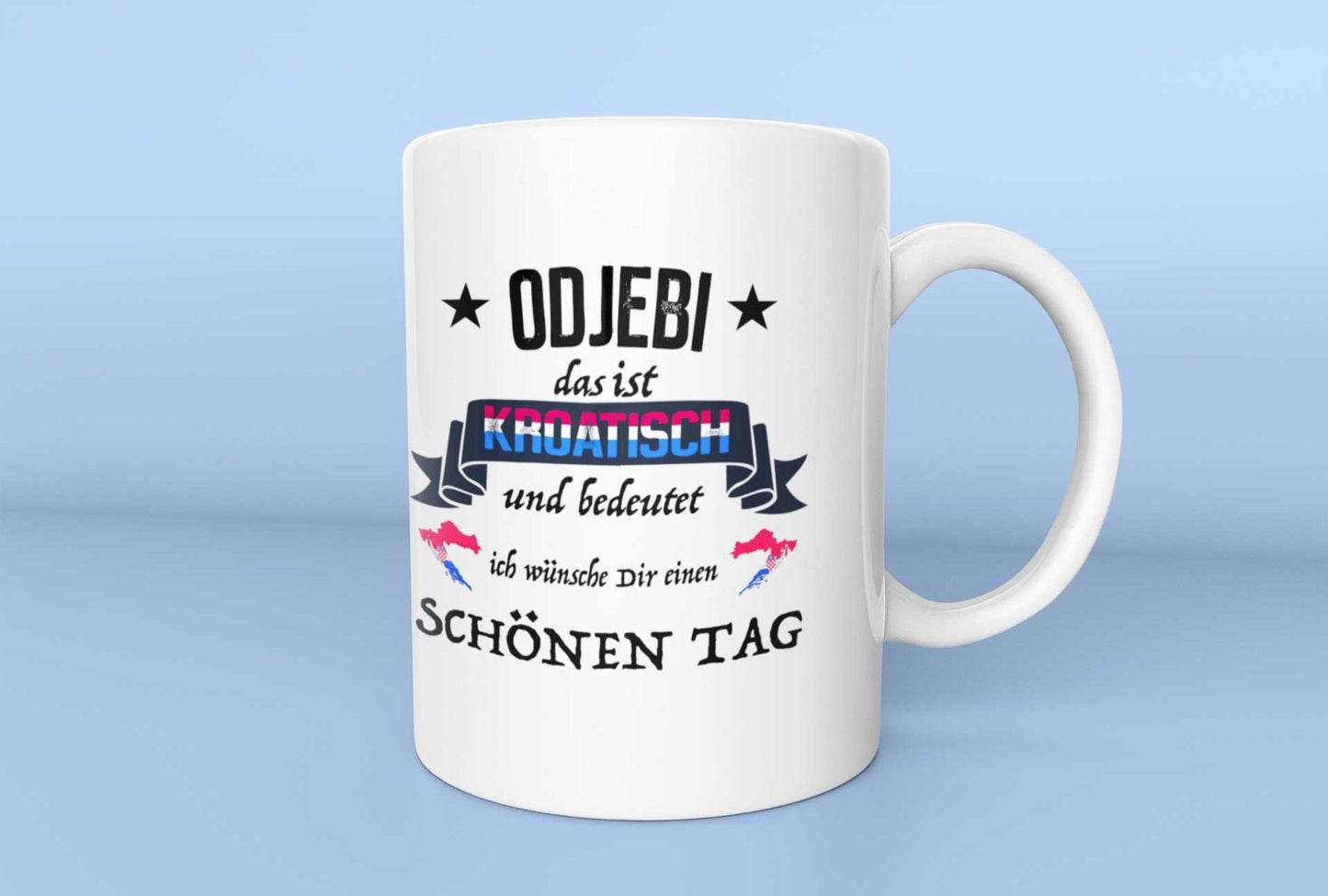 Kaffeetasse Kroatien - Odjebi - Freche Übersetzung (verpiss dich) Kroatisch