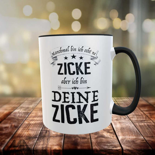 Tasse mit Spruch Deine Zicke Geschenk Tasse fr deinen Mann, Freund, Freundin, verlobten oder Ehemann