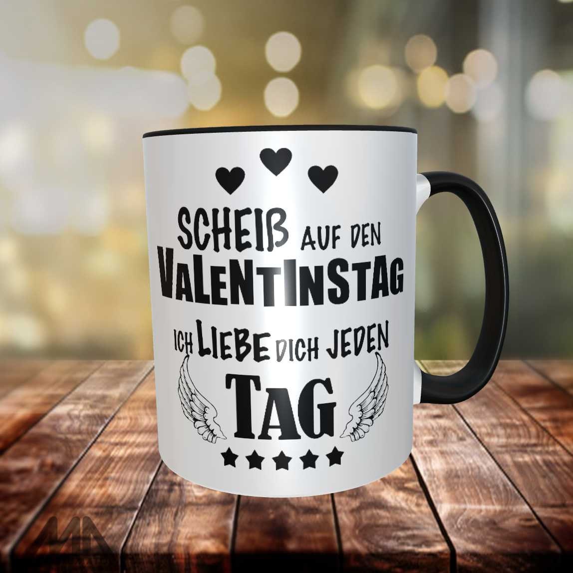 Tasse Scheiß auf den Valentinstag  Geschenk für Männer Freund Partner Ehemann frech Valentinstagsgeschenk