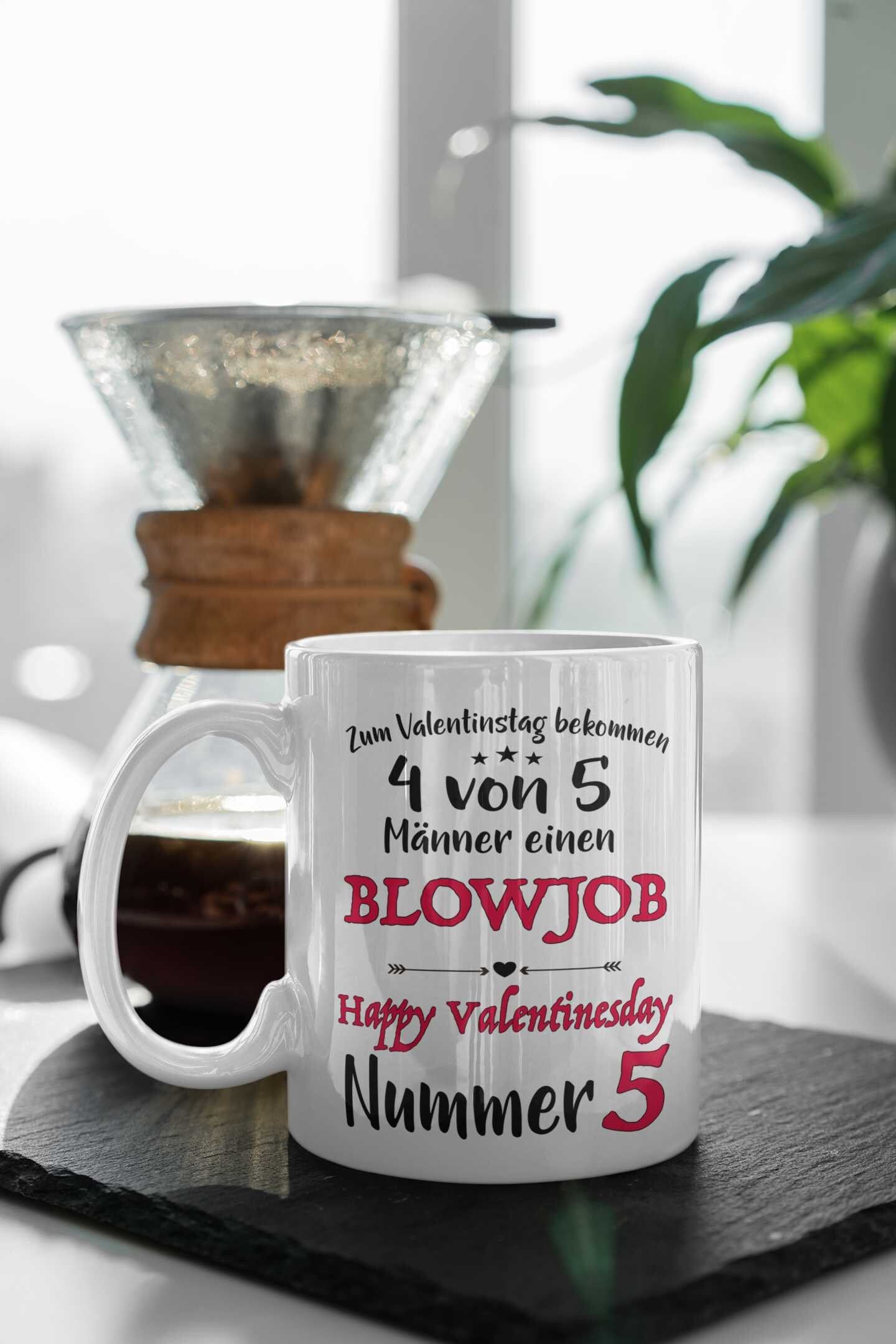 Tasse mit Spruch Tasse Valentinstag Blowjob Geschenk für Männer Freund Partner Ehemann frech Valentinstagsgeschenk