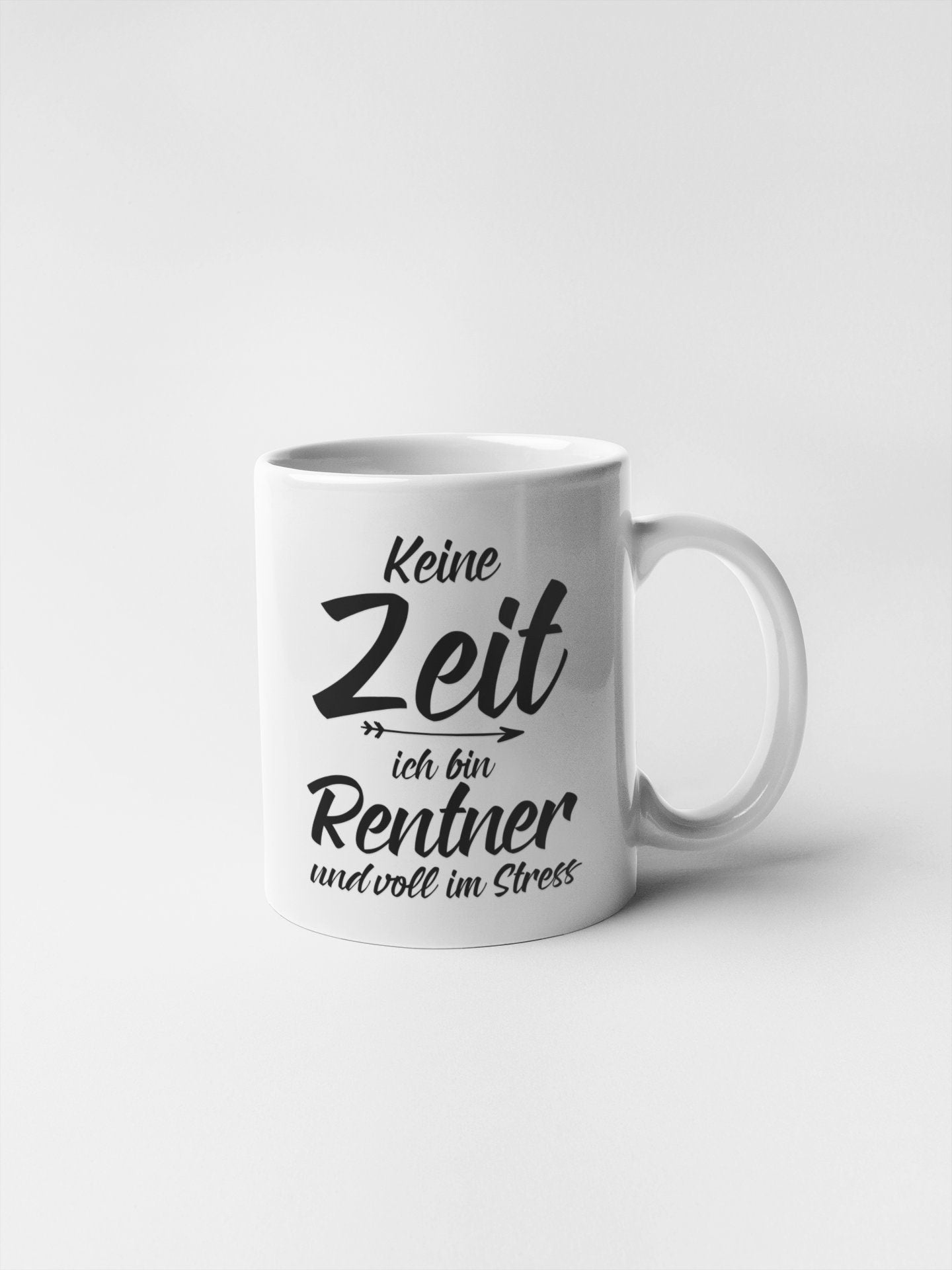 Tasse mit Spruch Tasse weiß Rentner haben keine Zeit Opa Großeltern Geschenk