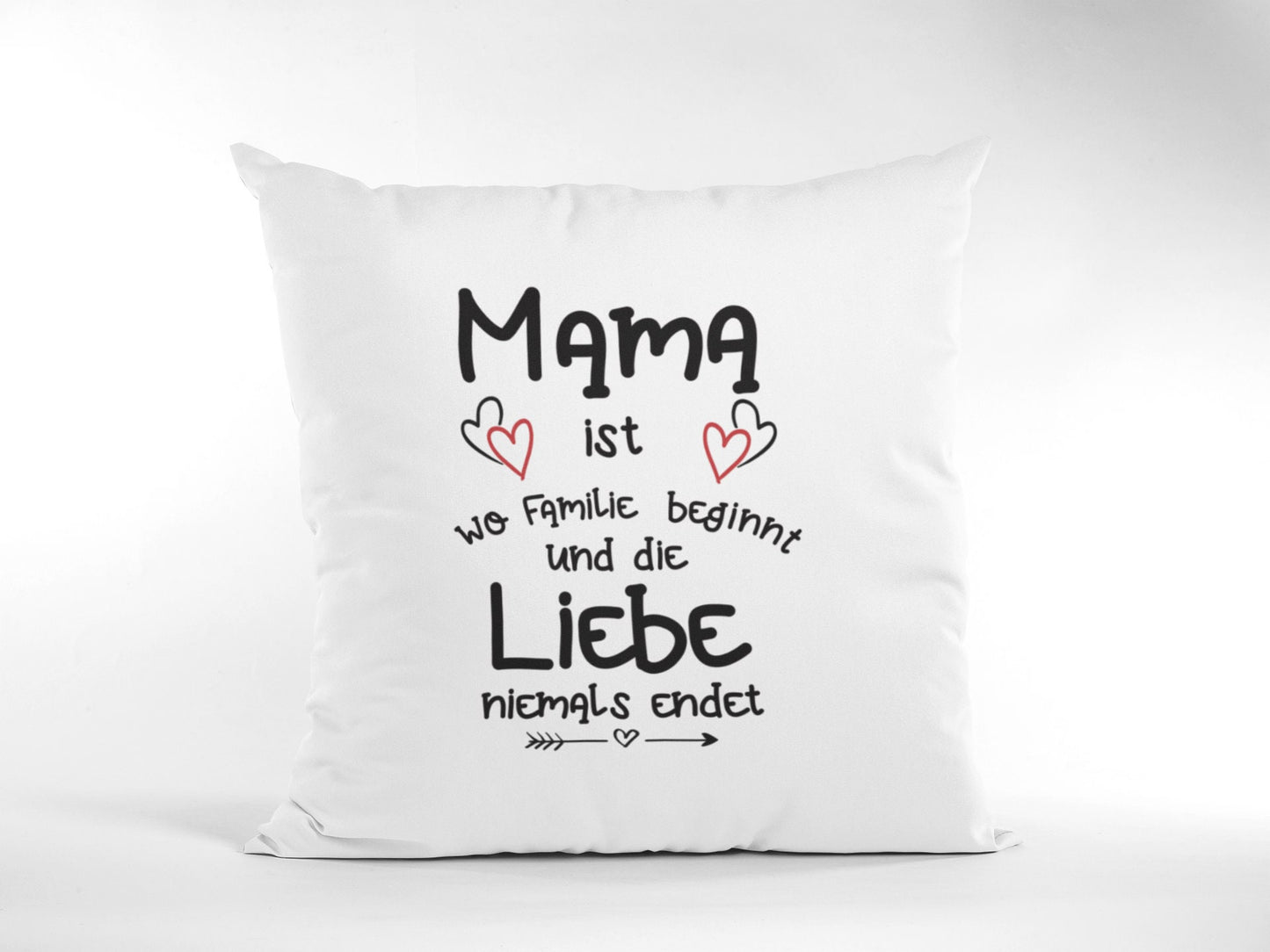 Sofakissen für Mama - Mama ist wo die Familie beginnt und die Liebe niemals endet - Weihnachtsgeschenk Mama - Geschenk Mutter