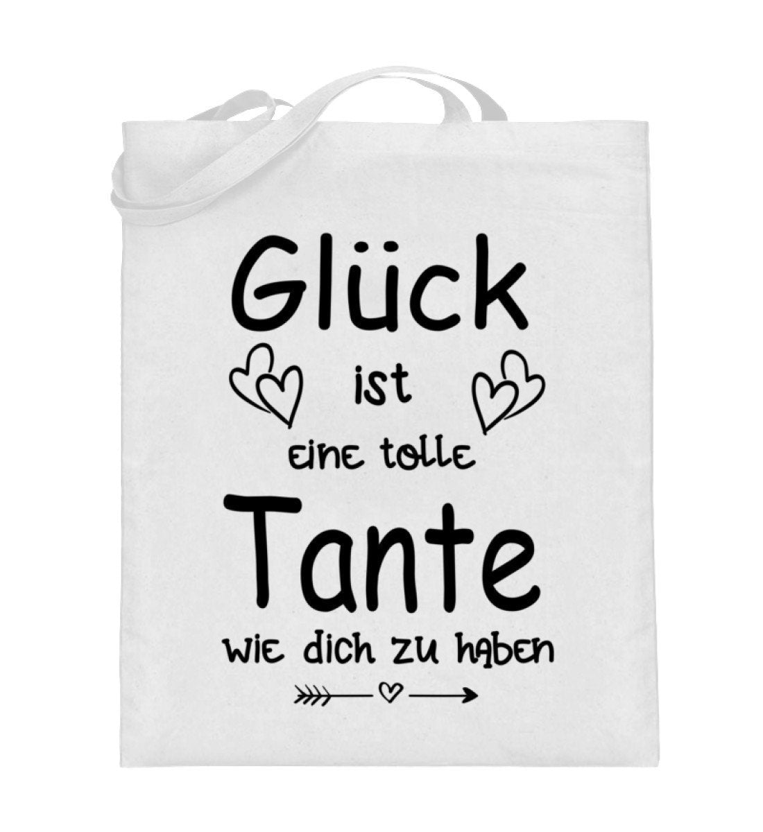 Glück ist Tante wie dich zu haben   - Jutebeutel (mit langen Henkeln)