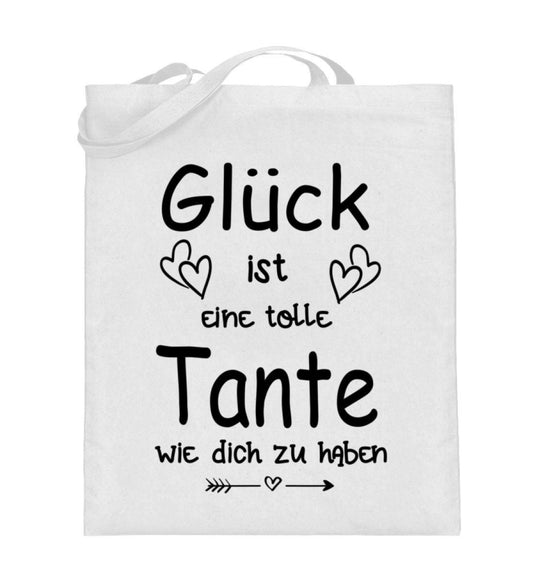 Glück ist Tante wie dich zu haben   - Jutebeutel (mit langen Henkeln)