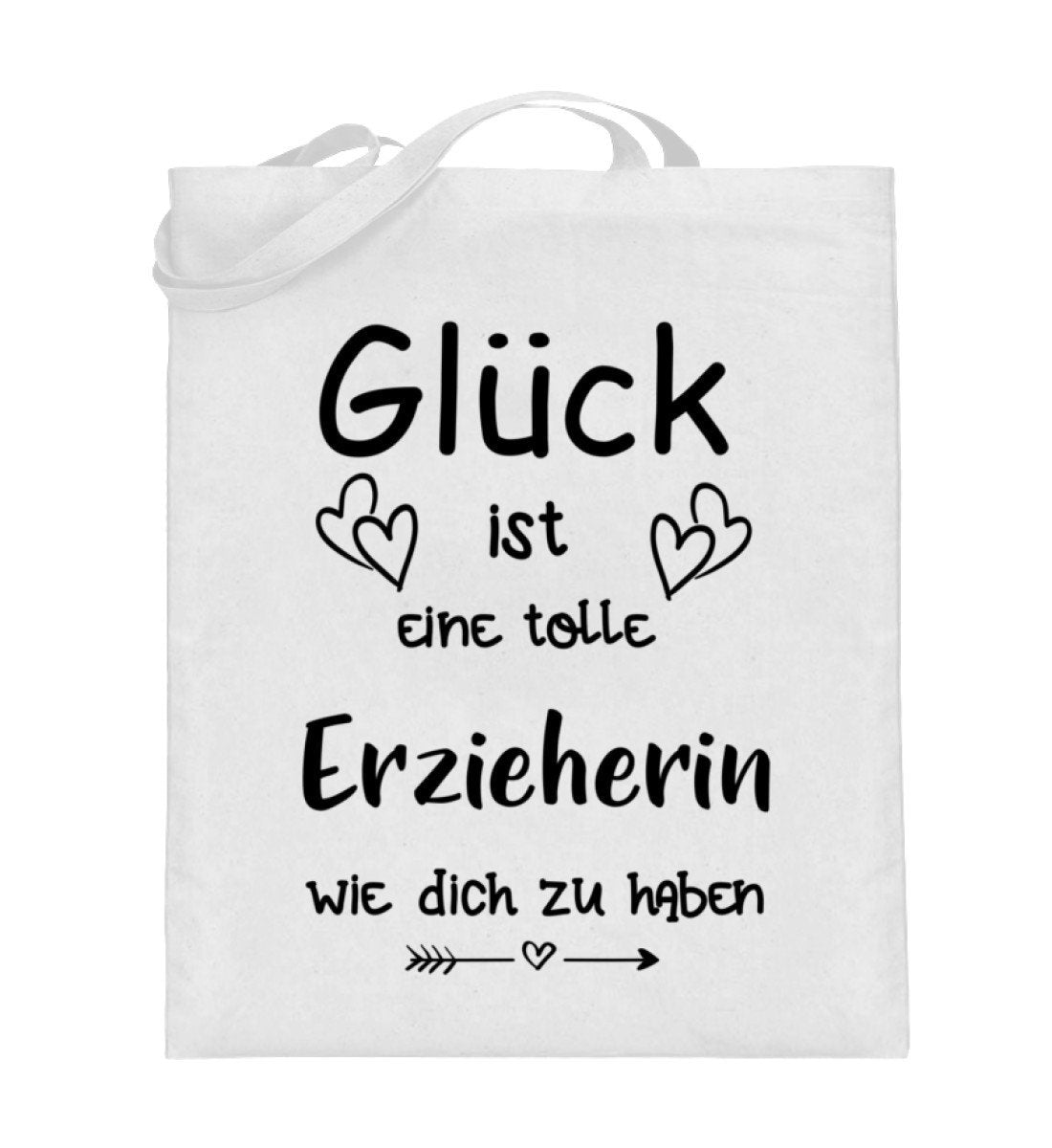 Glück ist Erzieherin wie dich zu haben  - Jutebeutel (mit langen Henkeln)