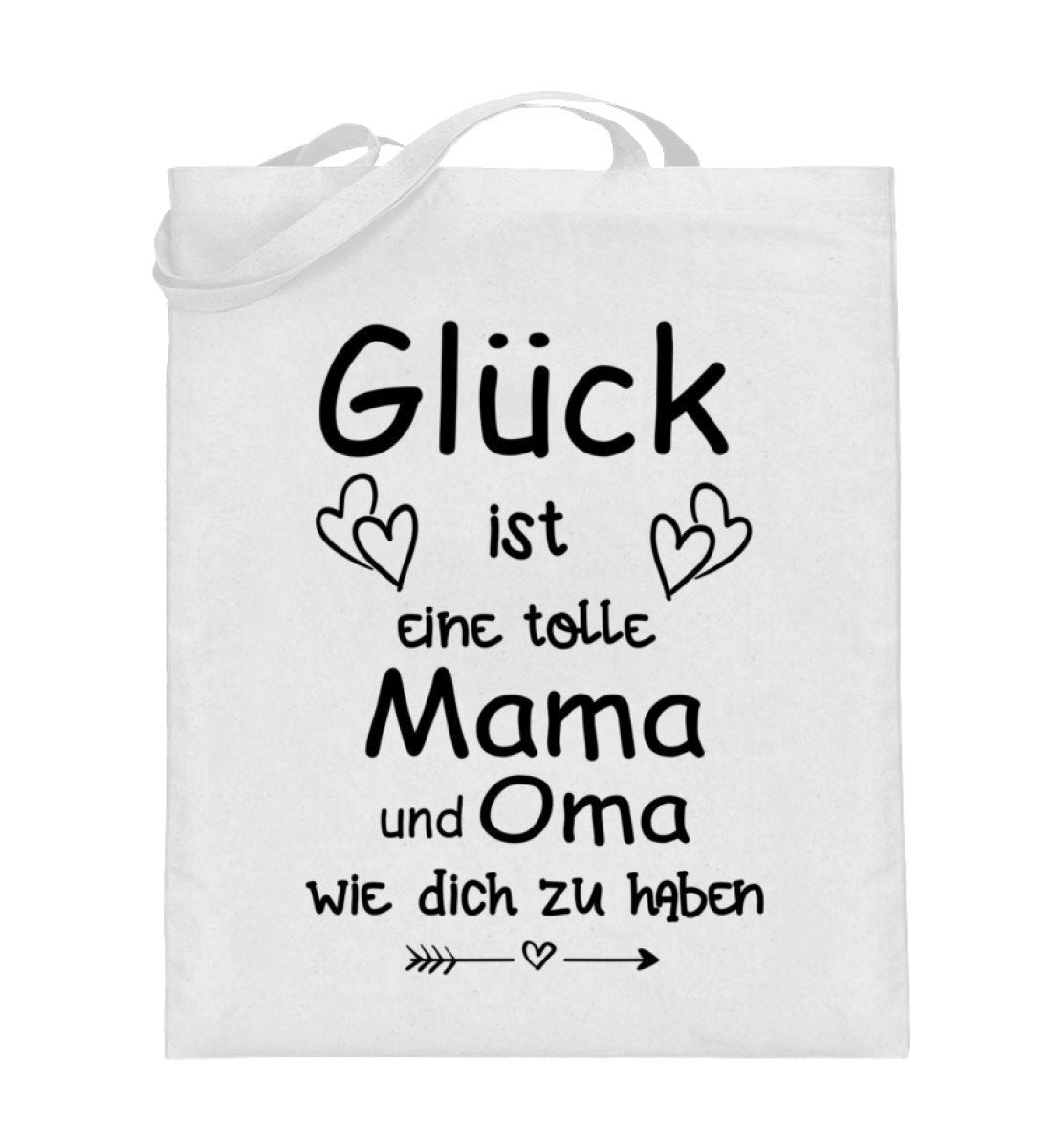 Glück ist Mama und Oma wie dich zu haben  - Jutebeutel (mit langen Henkeln)