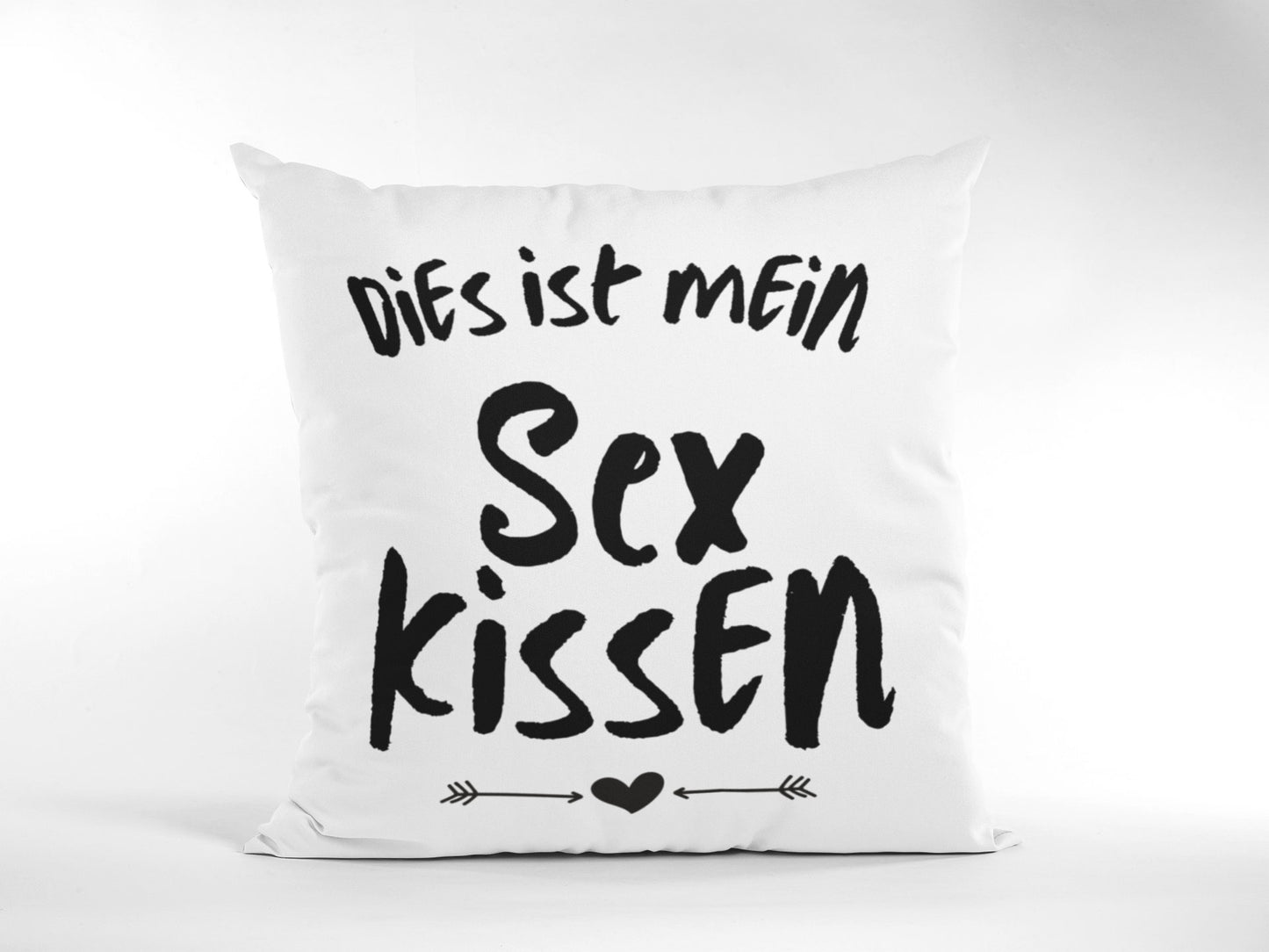 Sexkissen - Sofakissen Valentinstag Geschenk Kissen weiß Baumwolle 40 x 40 cm