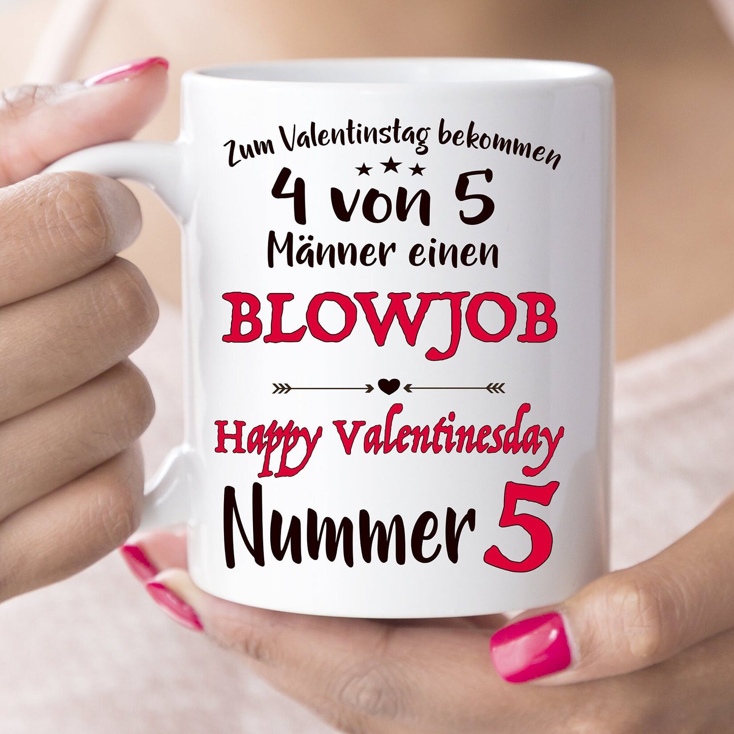 Tasse mit Spruch Tasse Valentinstag Blowjob Geschenk für Männer Freund Partner Ehemann frech Valentinstagsgeschenk