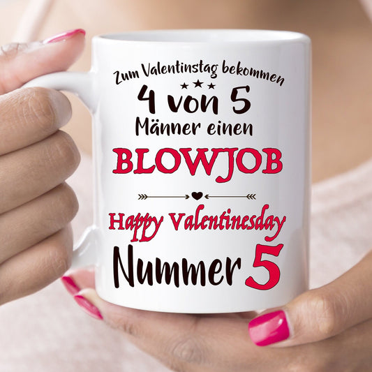 Tasse mit Spruch Tasse Valentinstag Blowjob Geschenk für Männer Freund Partner Ehemann frech Valentinstagsgeschenk