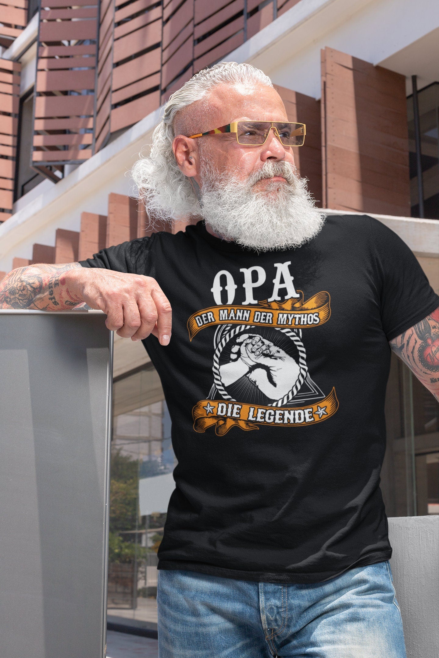 Opa T-Shirt der Mann der Mythos die Legende Geschenk für Großväter