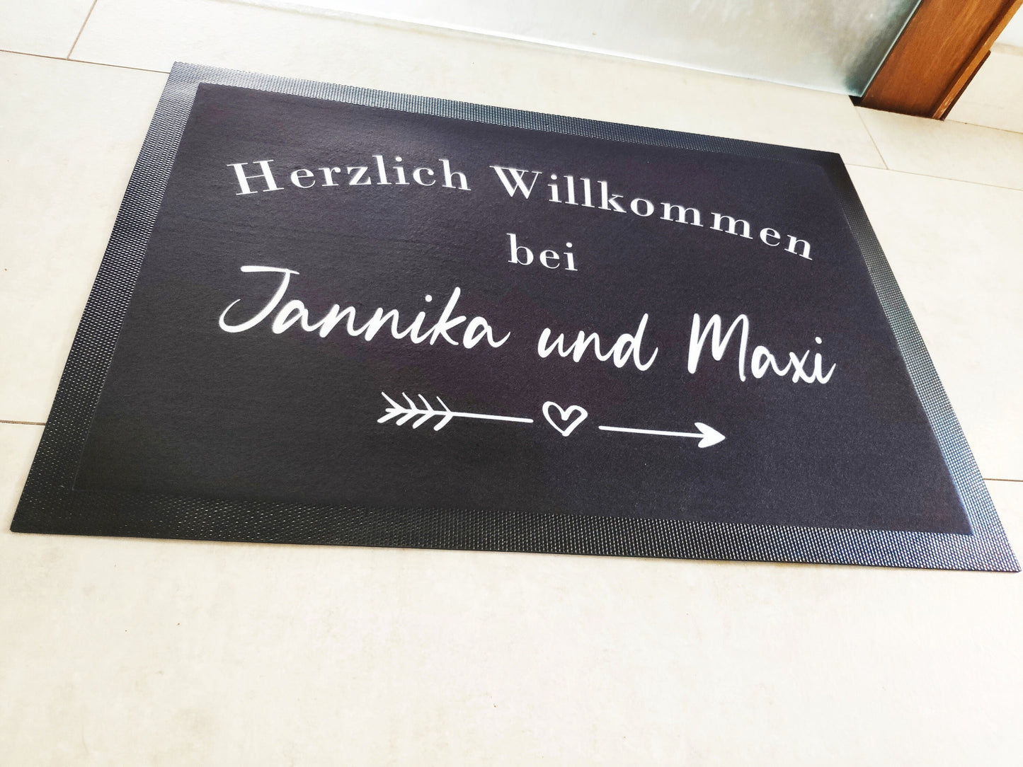 Fußmatte personalisierbar - Herzlich Willkommen personalisiert Geschenk Familie