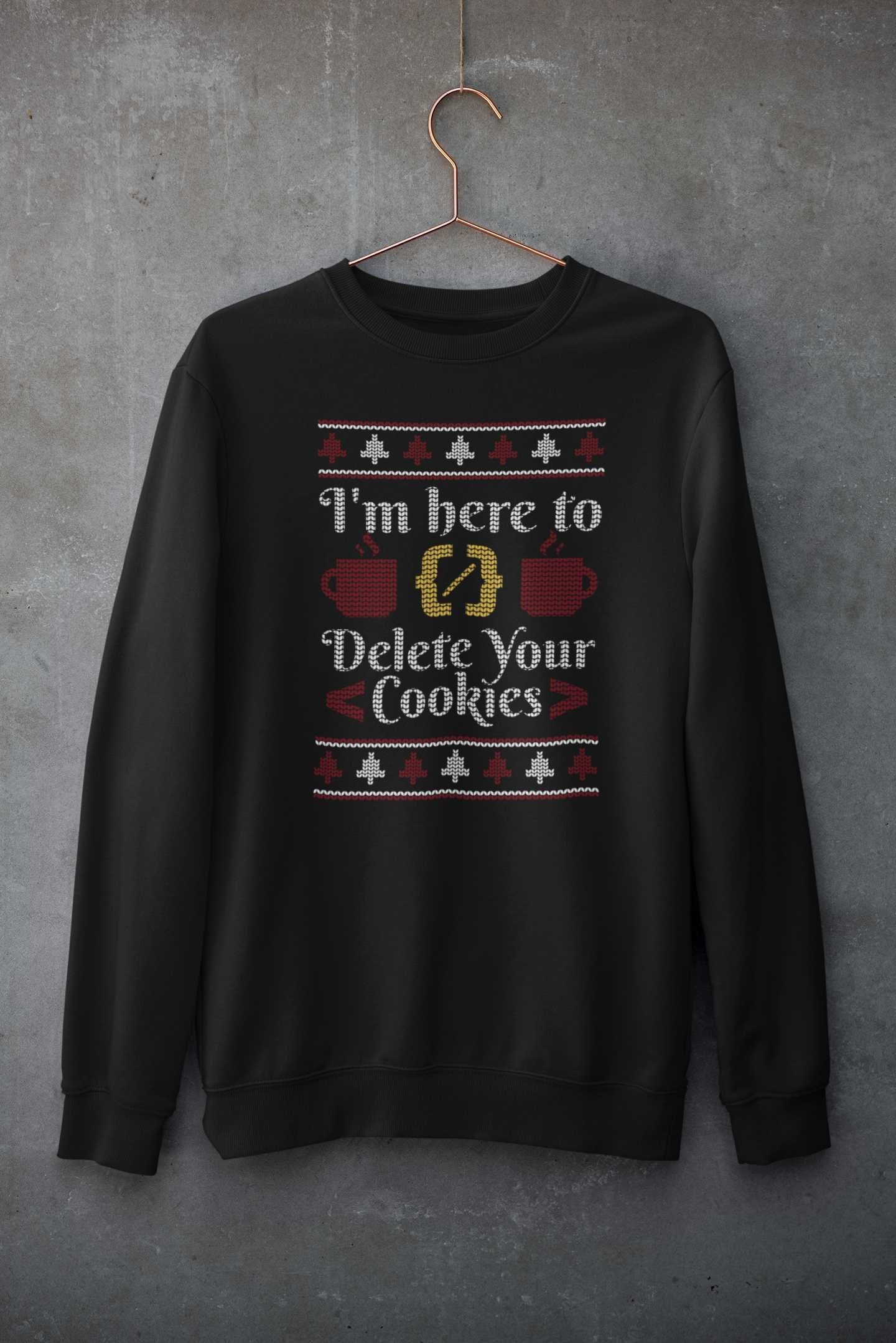 Informatiker Ugly Christmas Sweater Pullover Programmierer Nerd schwarz HTML mit Spruch