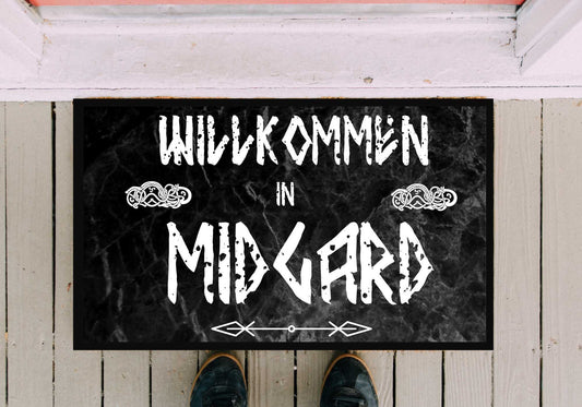 Wikinger Fußmatte Willkommen in Midgard