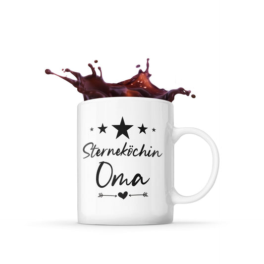 Tasse mit Spruch Tasse Sterneköchin Oma - Geschenk Muttertag Kaffeetasse Großmutter Köchin