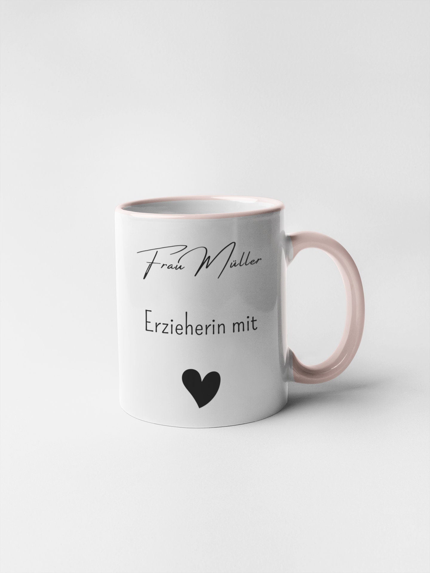 Tasse Erzieherin Geschenk Abschied Kindergarten mit Herz personalisierbar mit Name Kita Abschied Kindergarten