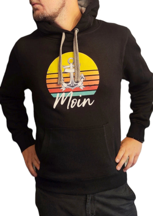 Moin Anker Premium Unisex Kapuzenpullover Hoodie  Retro Sunset  80s 90s