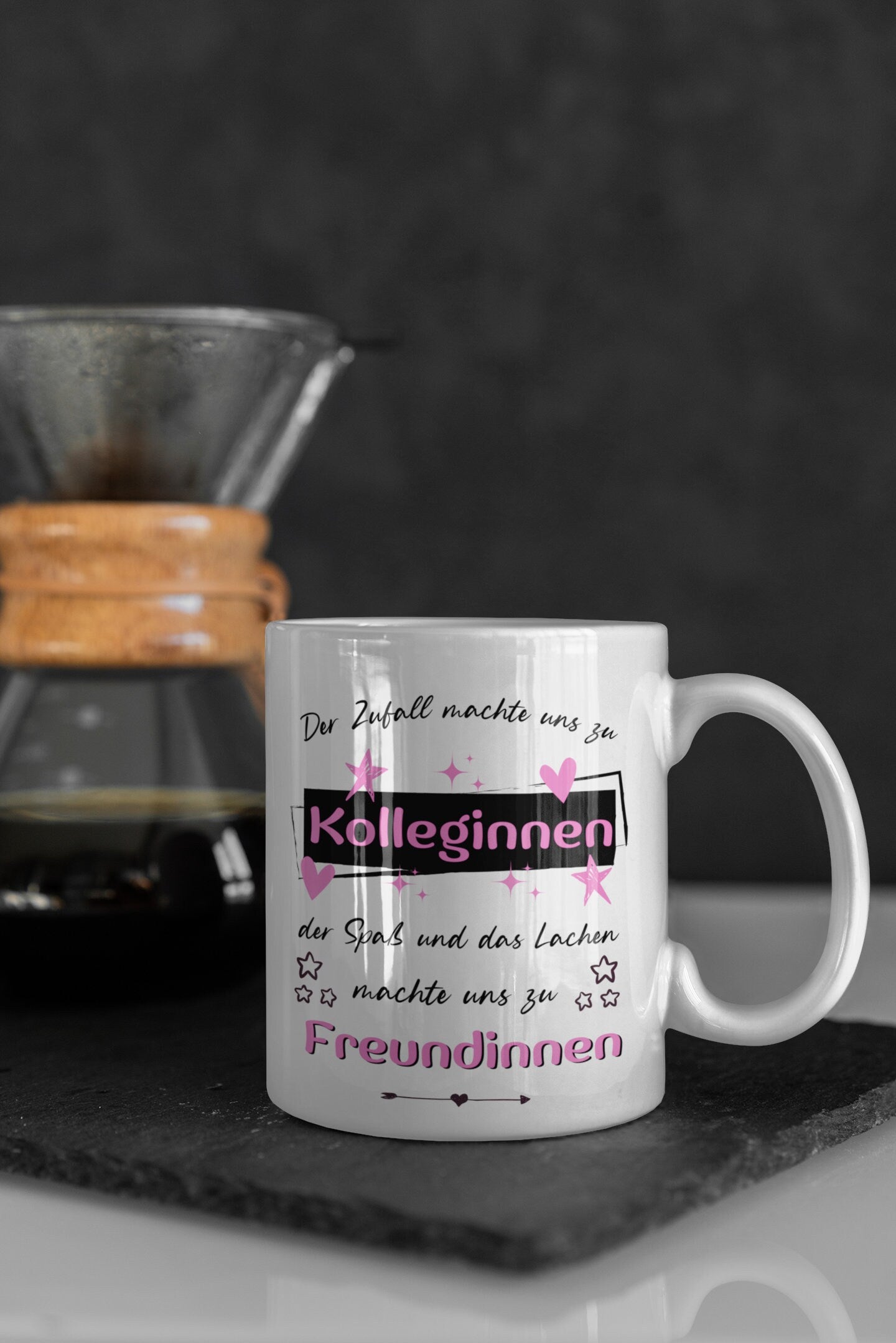 Kollegin Freundschaft Tasse mit Spruch - Geschenk Arbeitskollegin Abschied Kollegin Tasse Büro