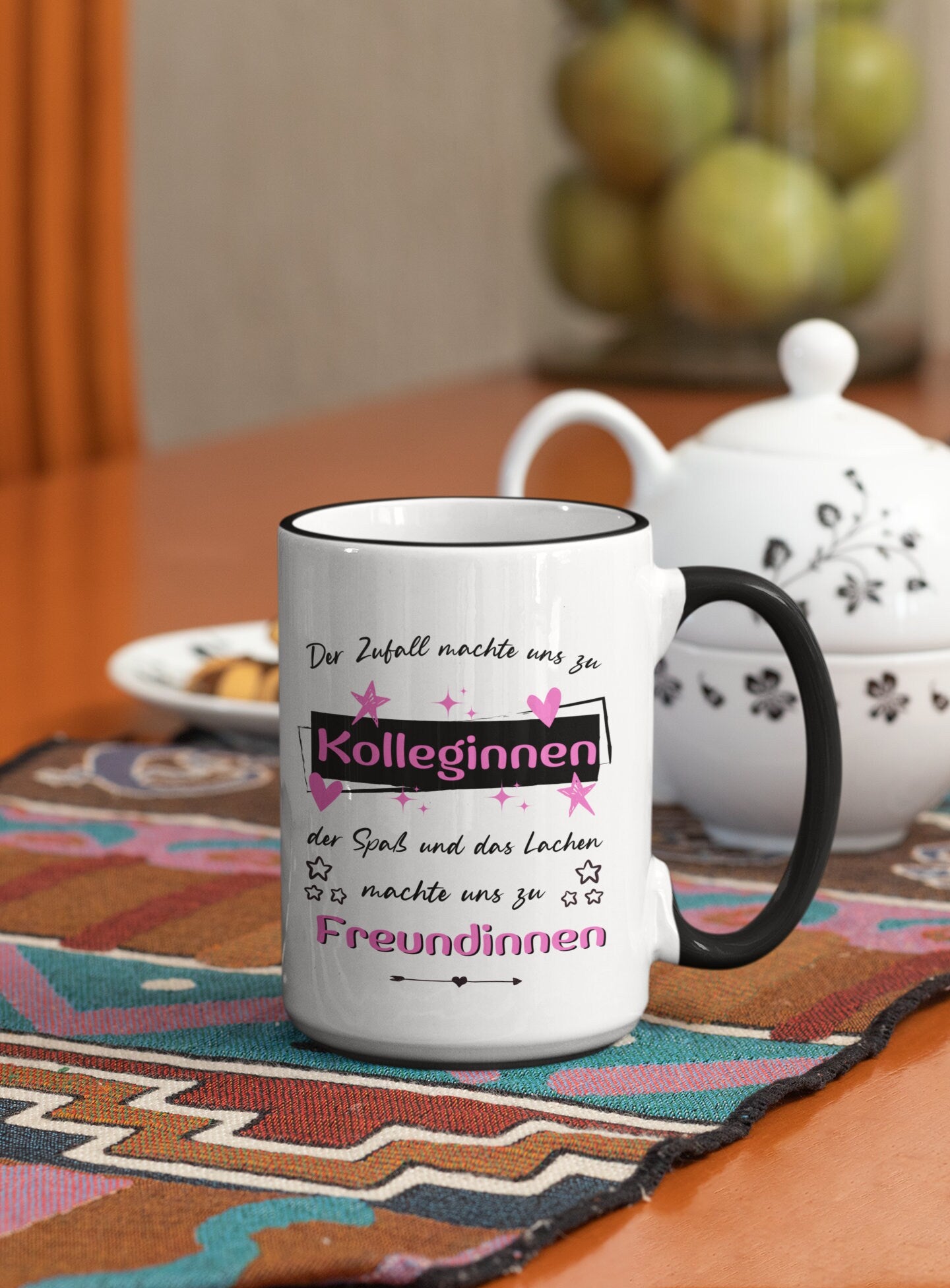 Kollegin Freundschaft Tasse mit Spruch - Geschenk Arbeitskollegin Abschied Kollegin Tasse Büro