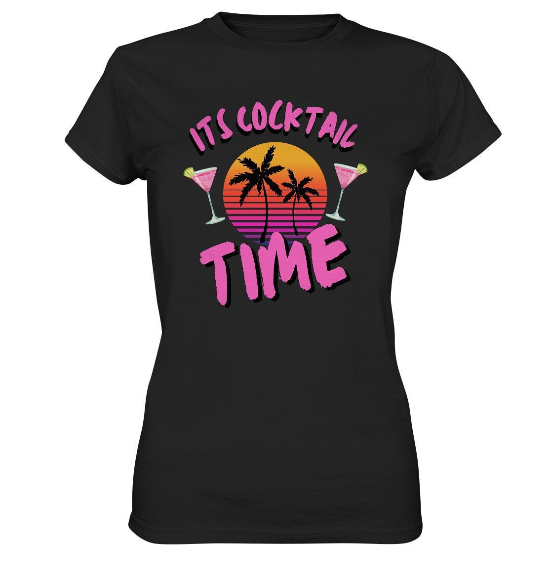 Damen T-Shirt Cocktail Time - JGA Frauen Junggesellinnenabschied