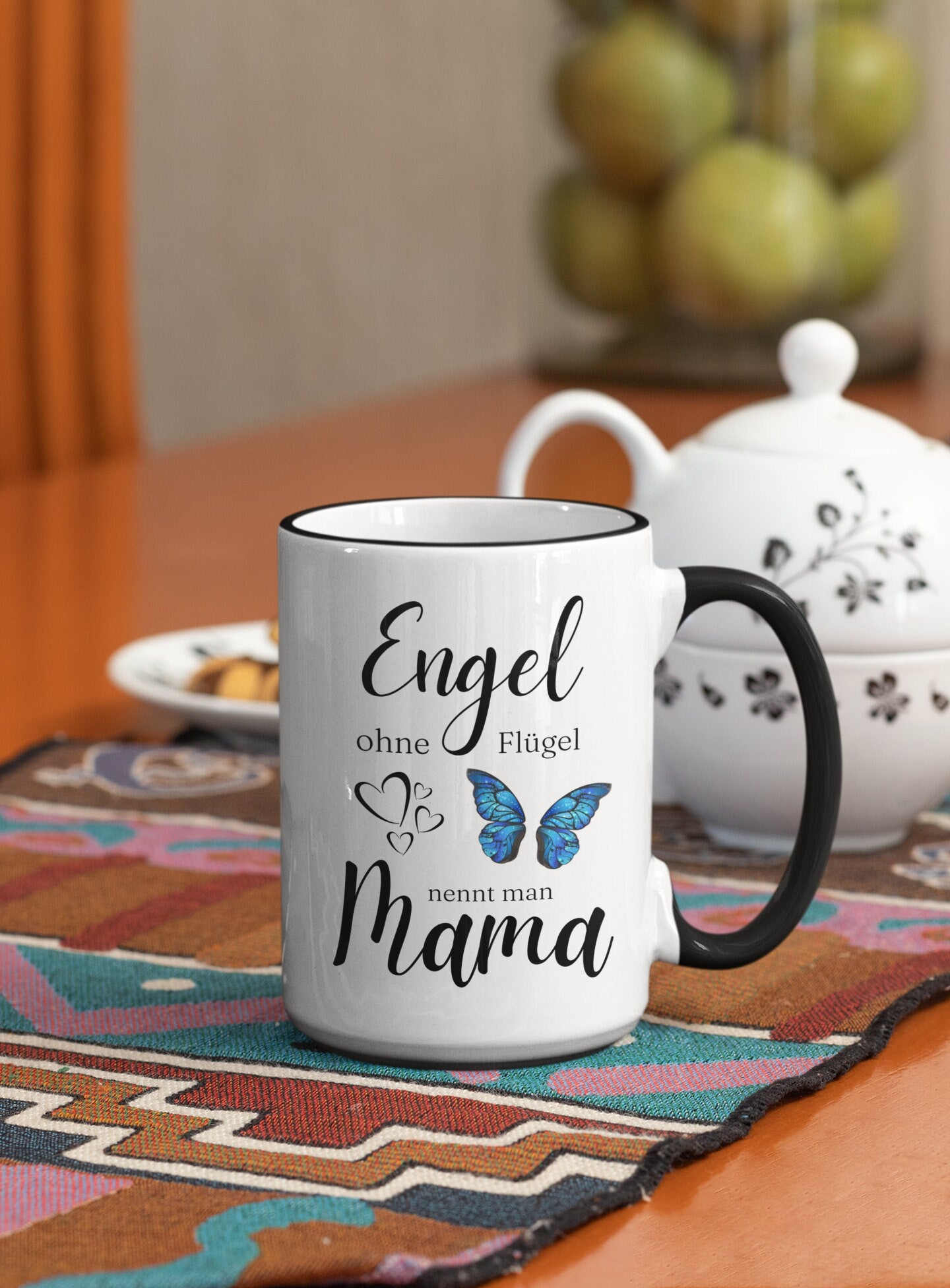 Tasse - Engel ohne Flügel nennt man Mama - Beste Geschenke für Mama Muttertag Geschenk mit Spruch Geschenkideen für Mütter zum Geburtstag