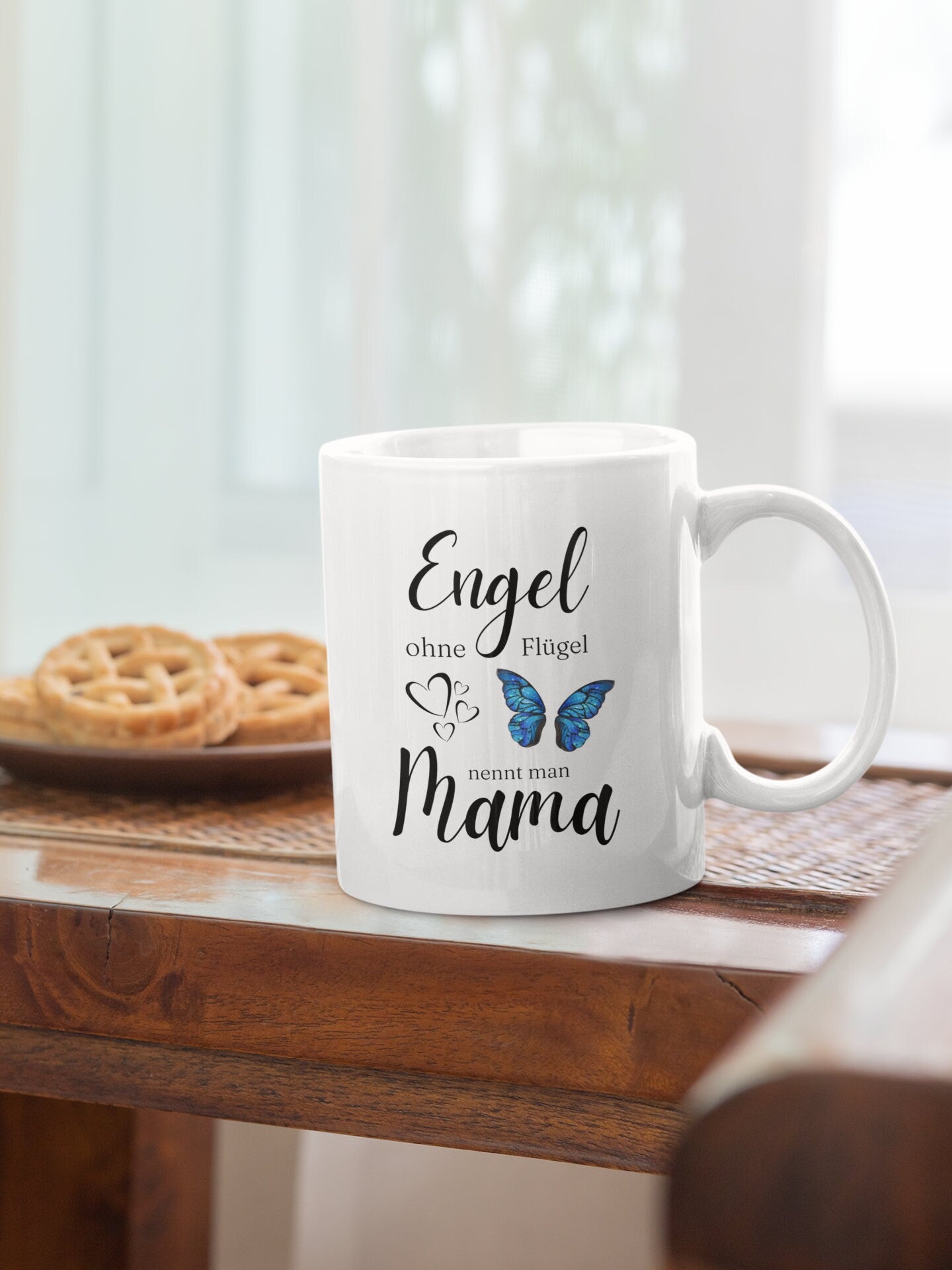 Tasse - Engel ohne Flügel nennt man Mama - Beste Geschenke für Mama Muttertag Geschenk mit Spruch Geschenkideen für Mütter zum Geburtstag