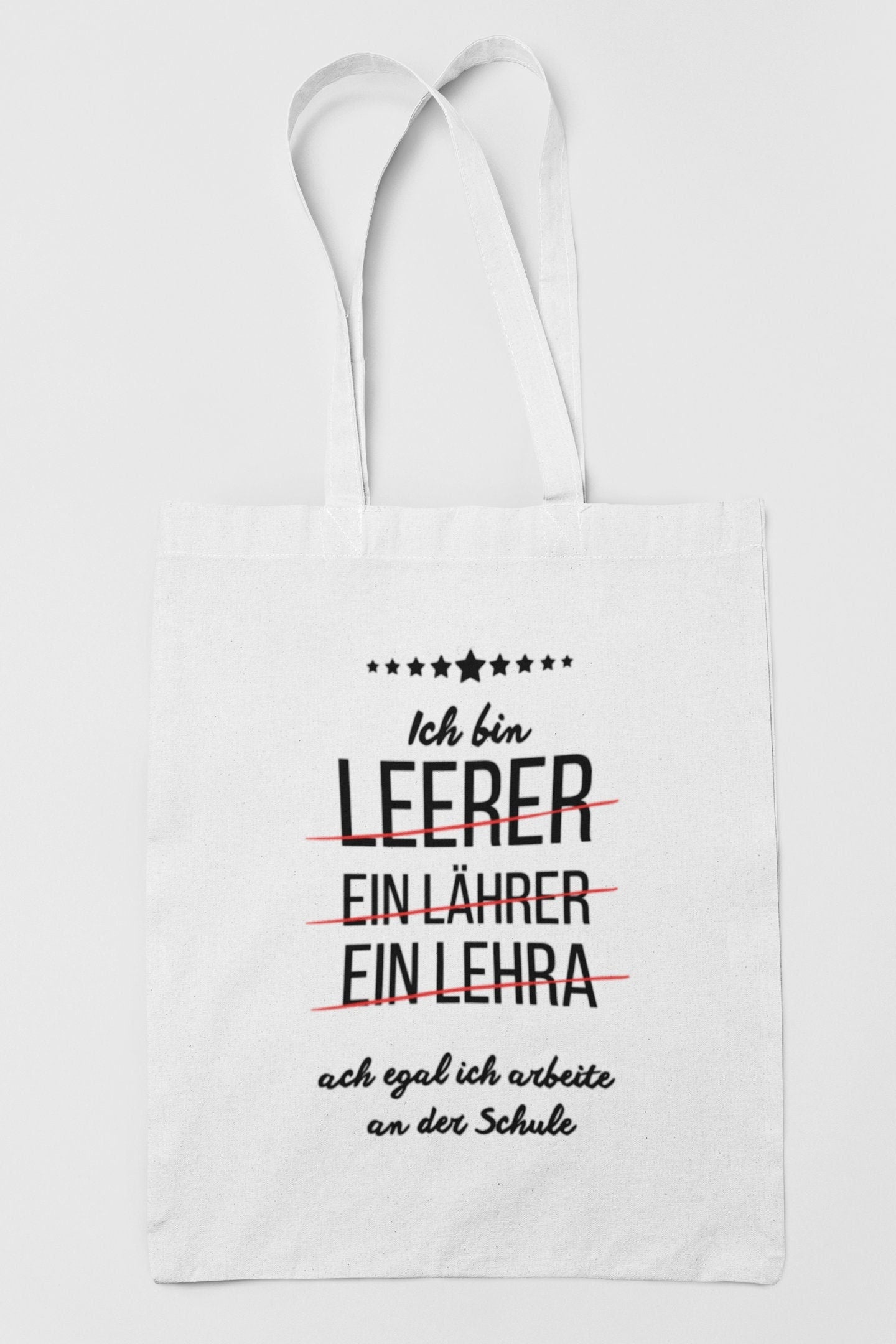 Lehrer Tasche Ich bin ein Lehrer Stoffbeutel Geschenk Schule Lehrerin Lustiger Jutebeutel und Umhängetasche