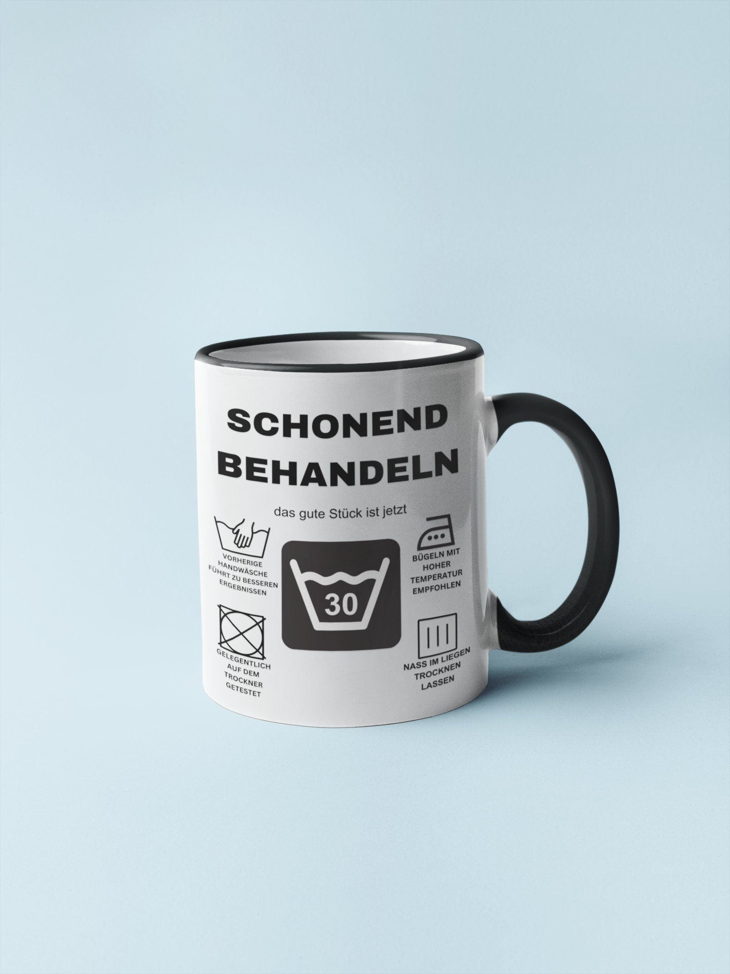 Tasse personalisiert mit Spruch - Schonend Behandeln - Geburtstag 20 30 40 50 60 70