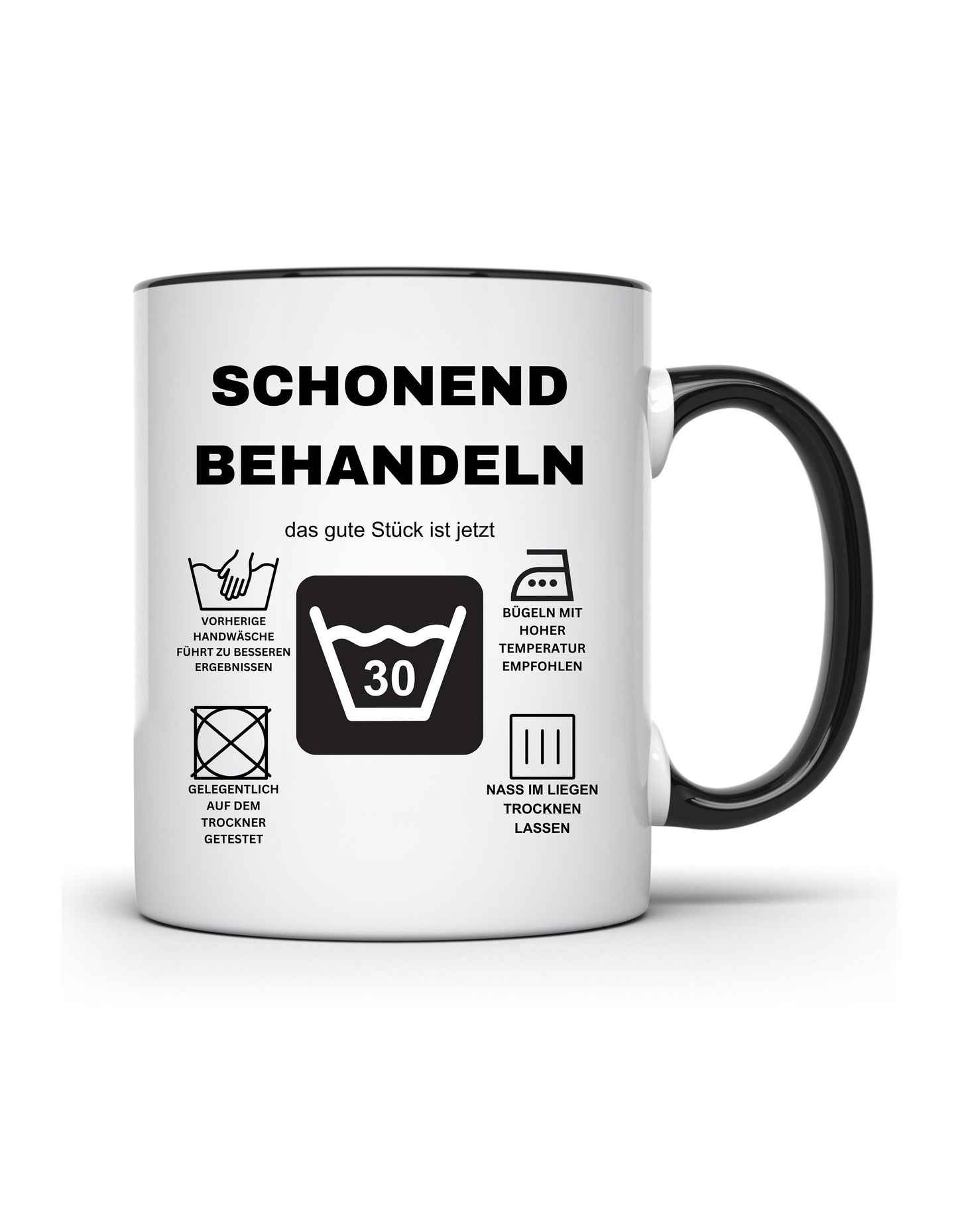 Tasse personalisiert mit Spruch - Schonend Behandeln - Geburtstag 20 30 40 50 60 70