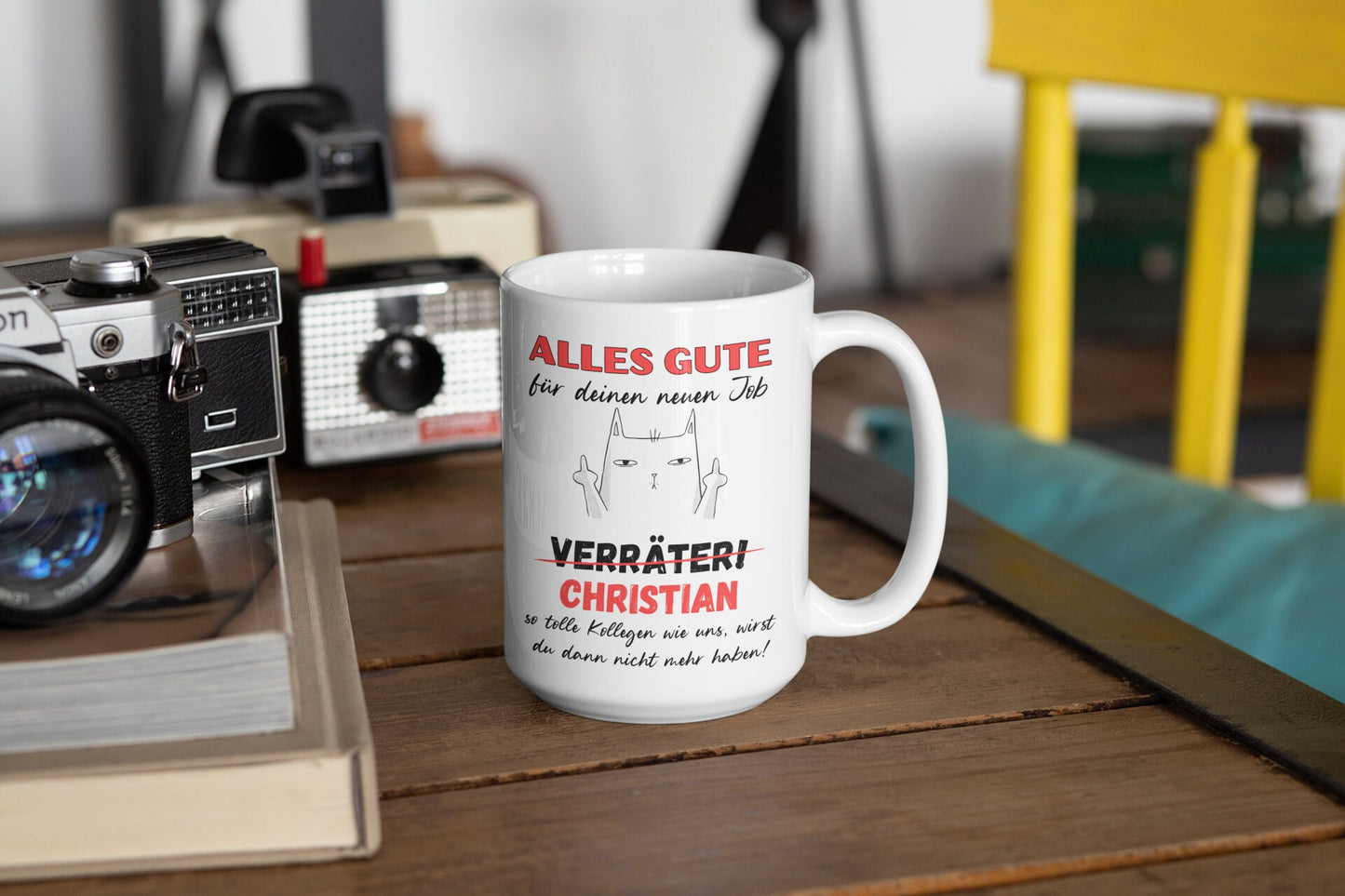 Tasse Kollegen Abschied Personalisierbar Verräter Katze Geschenk Kollegen Berufswechsel Geschenkidee Kleinigkeit Kollegin Kolleginnen