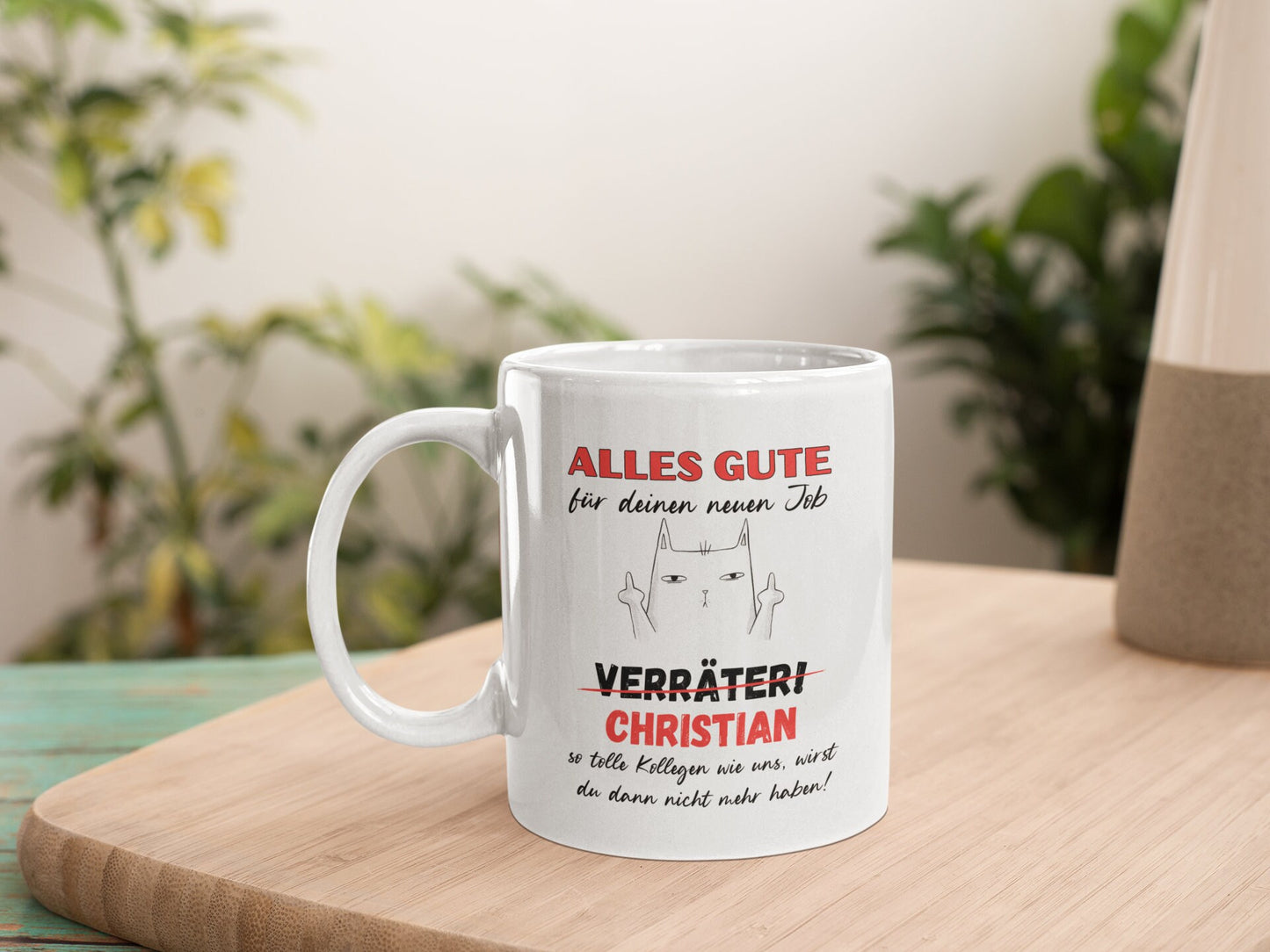 Tasse Kollegen Abschied Personalisierbar Verräter Katze Geschenk Kollegen Berufswechsel Geschenkidee Kleinigkeit Kollegin Kolleginnen