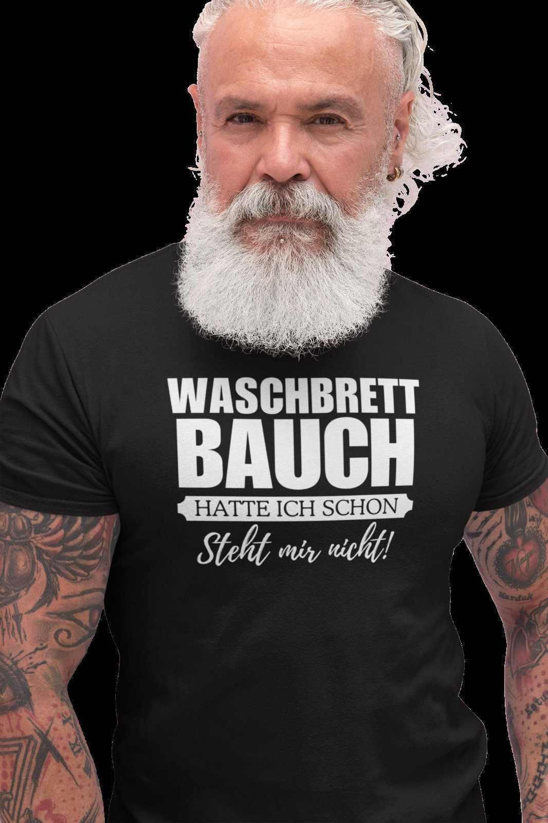 Herren T-Shirt lustig Waschbrettbauch hatte ich schon steht mir nicht Fun-Shirt