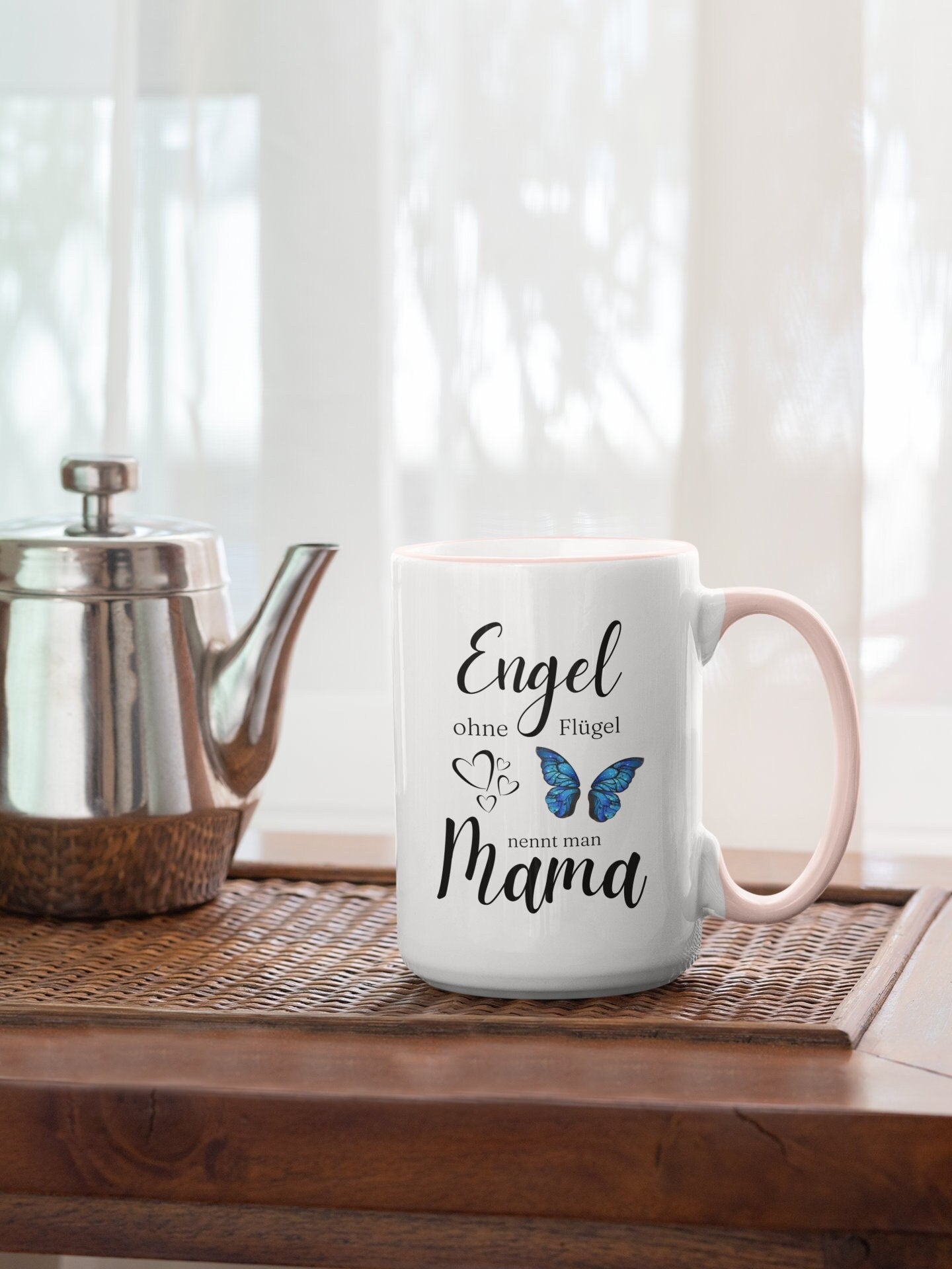 Tasse - Engel ohne Flügel nennt man Mama - Beste Geschenke für Mama Muttertag Geschenk mit Spruch Geschenkideen für Mütter zum Geburtstag