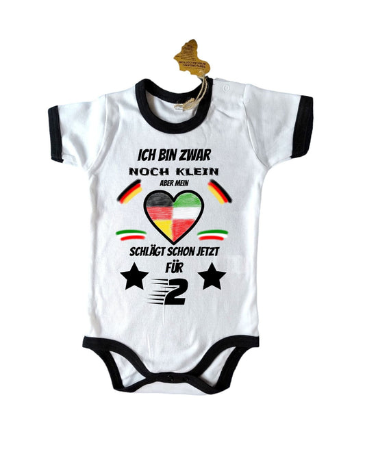 Baby Geschenk Baby Body Strampler Deutschland Italien Fußball kurzarm weiß Baumwolle lustig und frech Geschenk Deutsch