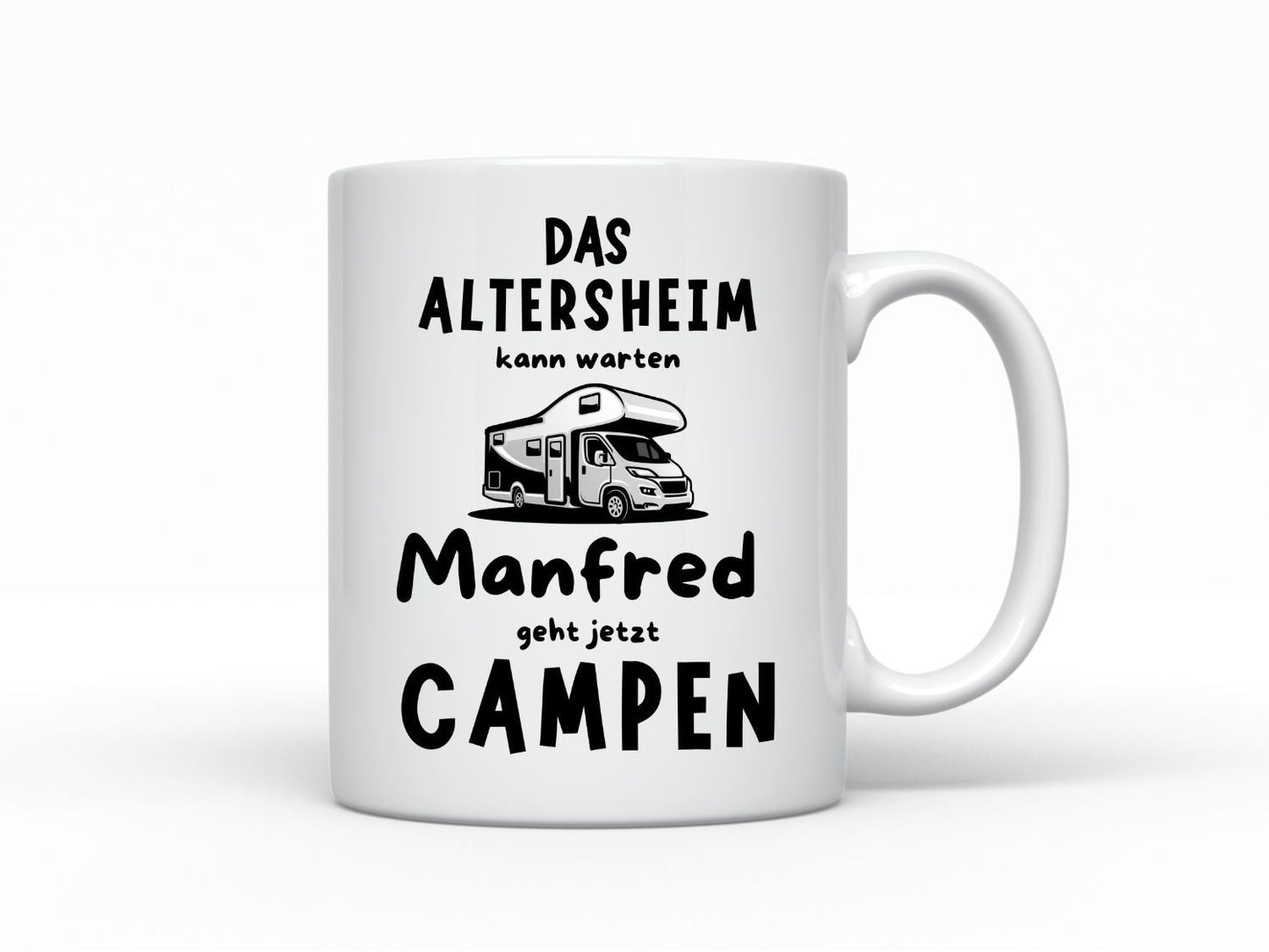 Tasse personalisiert Rentner Camping Altersheim kann warten Wohnmobil Tasse Rentner Wohnmobil Rente Opa Großeltern Geschenk Teilintegriert 1