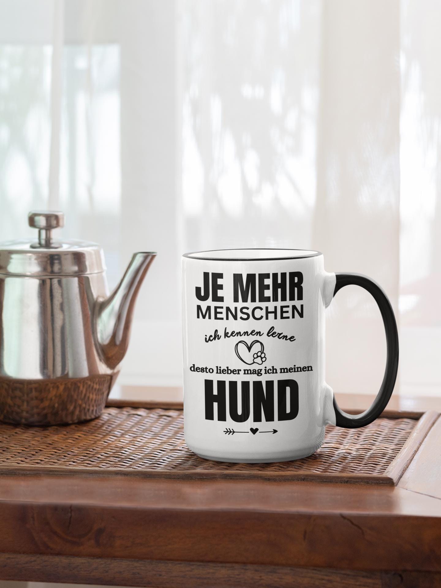 Tasse Hund - Je mehr Menschen ich kennenlerne - Hundeliebe - Tiere - Hund - Freundschaft - Tierliebe