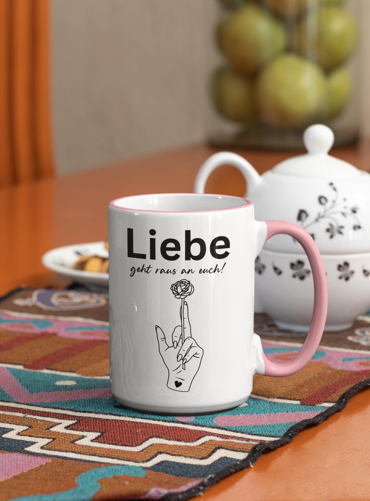 Tasse mit Spruch Liebe geht raus an euch - frech und lustig - Kollegen Arbeitstasse